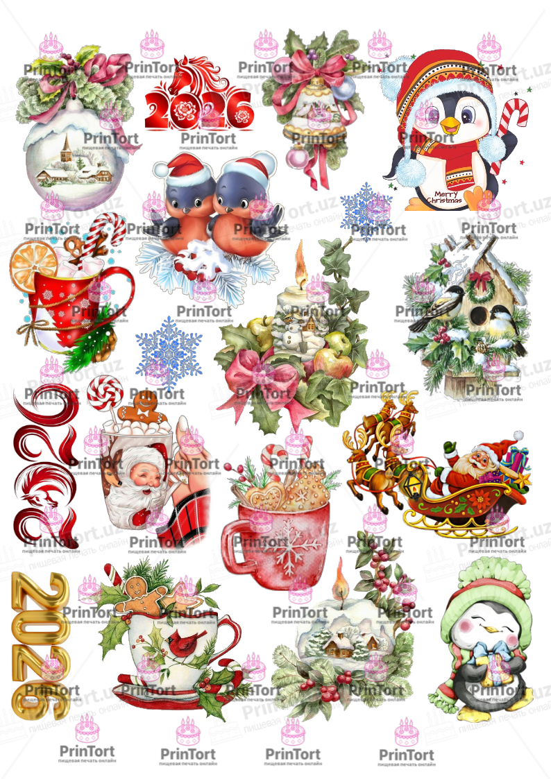 Сахарная, вафельная Картинка для торта » Бенто торт Новый Год (New Year)» — PT2430 | Пищевая печать на торте, сахарной, вафельной бумаге -> PrinTort.uz Сахарная и вафельная Картинка для торта » Бенто торт Новый Год (New Year)» — PT2430 | Пищевая печать на торте, сахарной, вафельной бумаге -> PrinTort.uz