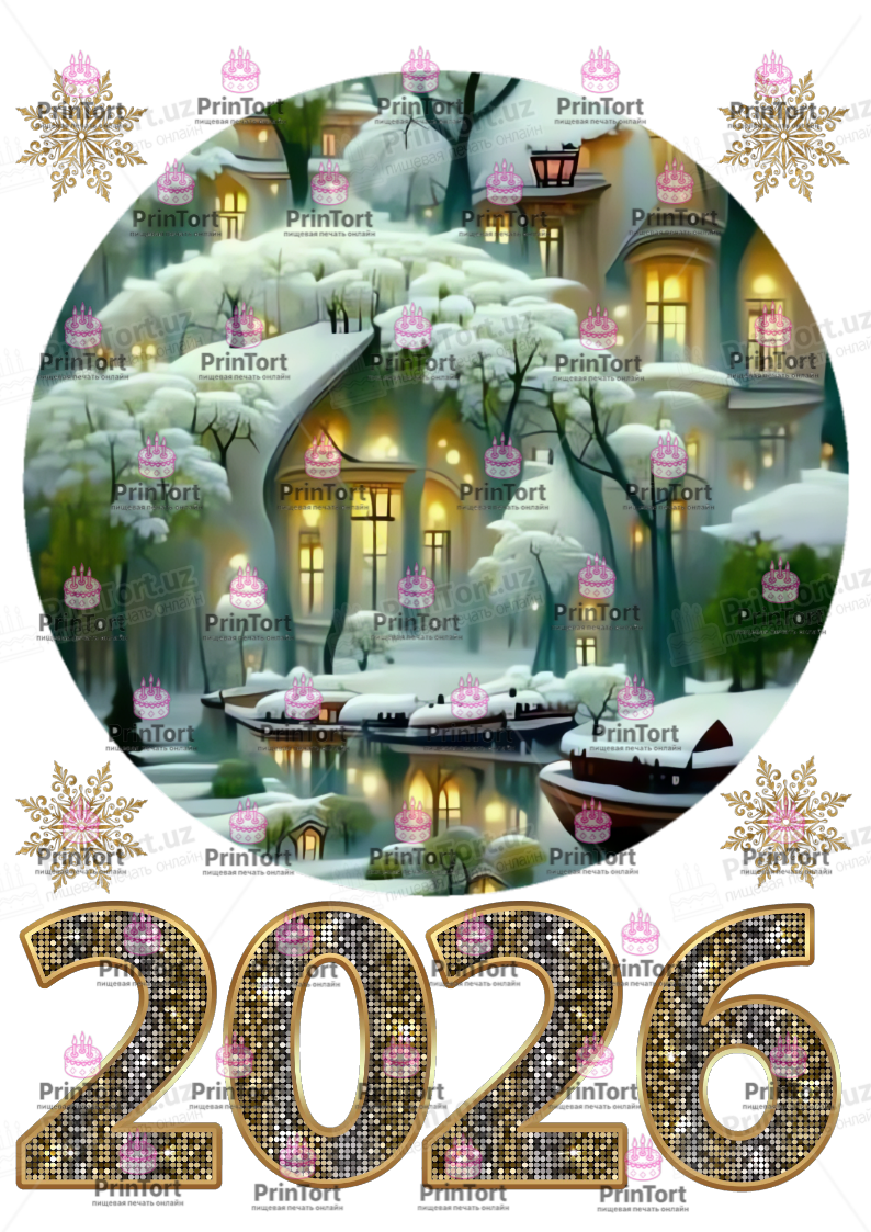Сахарная, вафельная Картинка для торта «Новый Год (New Year)» — PT2559 | Пищевая печать на торте, сахарной, вафельной бумаге -> PrinTort.uz Сахарная и вафельная Картинка для торта «Новый Год (New Year)» — PT2559 | Пищевая печать на торте, сахарной, вафельной бумаге -> PrinTort.uz